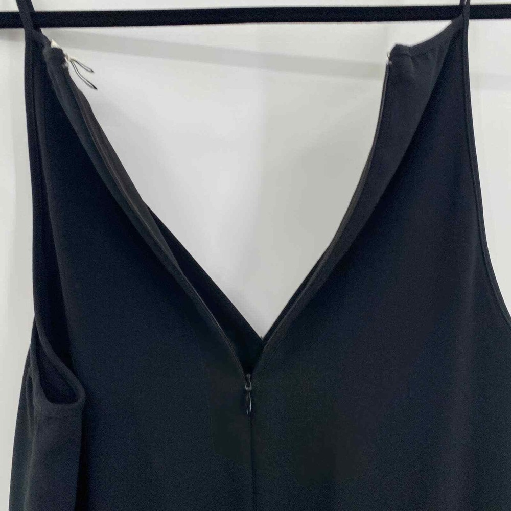 Joie Jumpsuit Womens Large Black Polyester Halter Straps Pockets Wide Leg - Picture 8 of 9